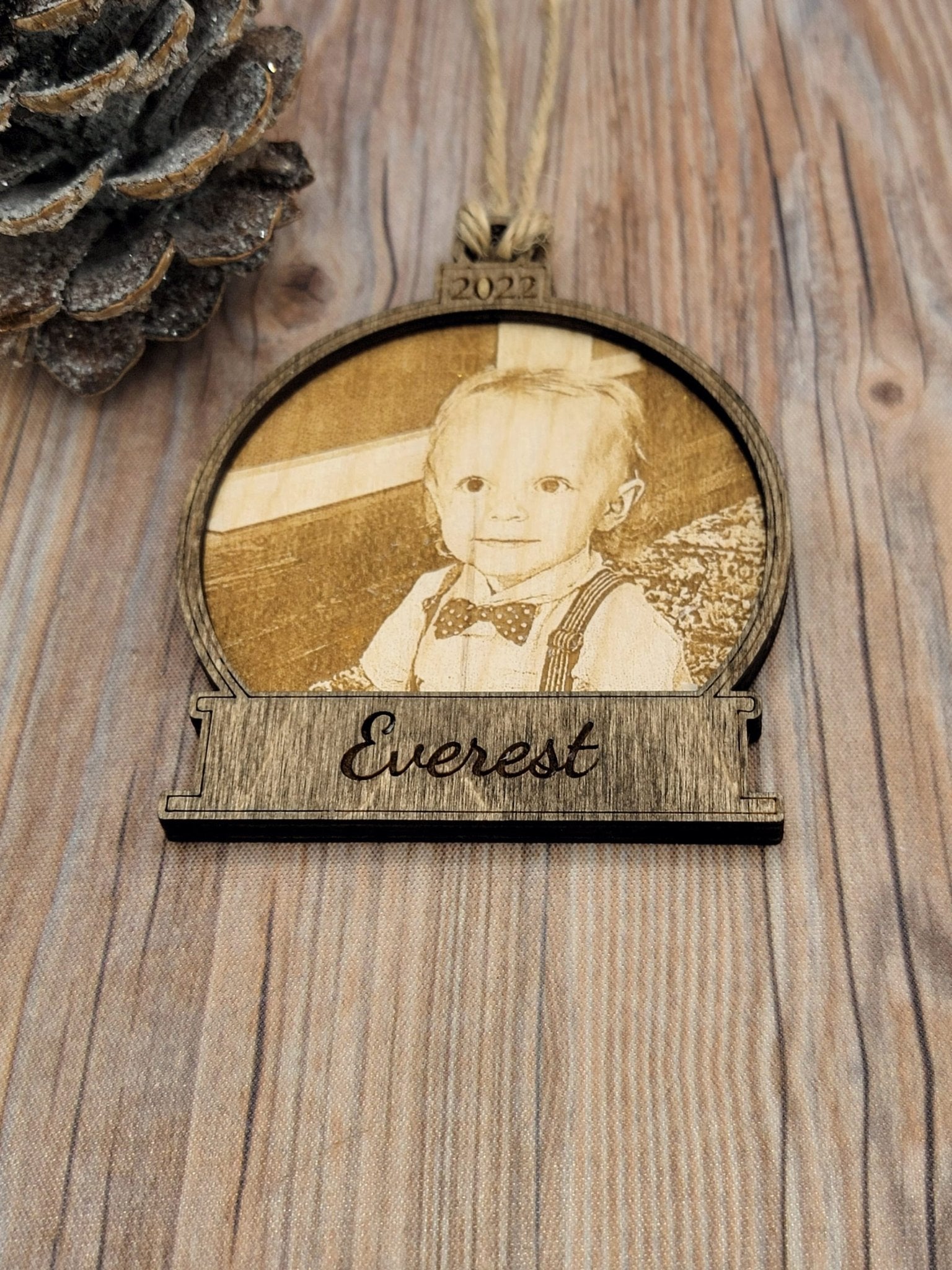 Engraved Picture Christmas Ornament