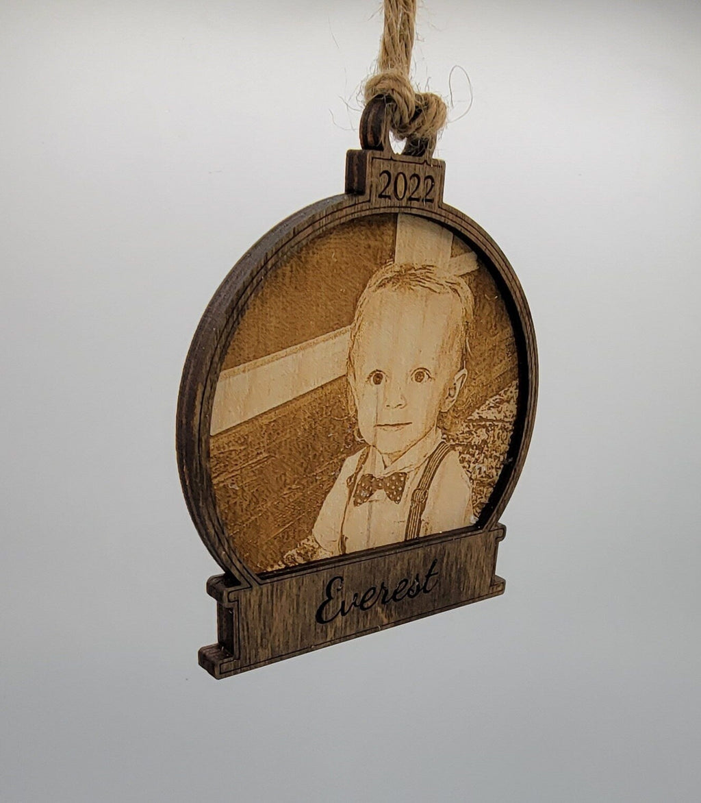 Engraved Picture Christmas Ornament