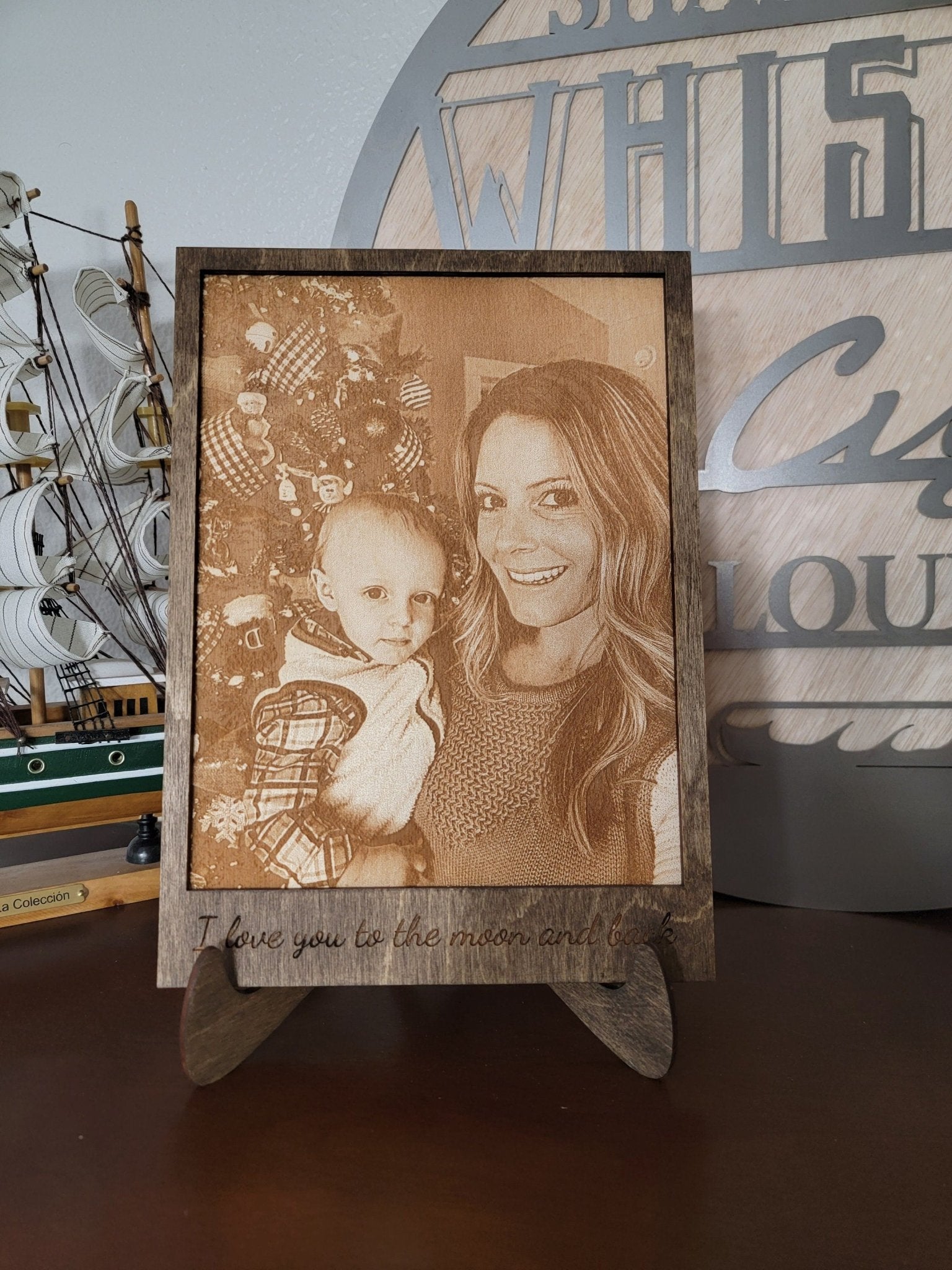 Engraved Wood Photo