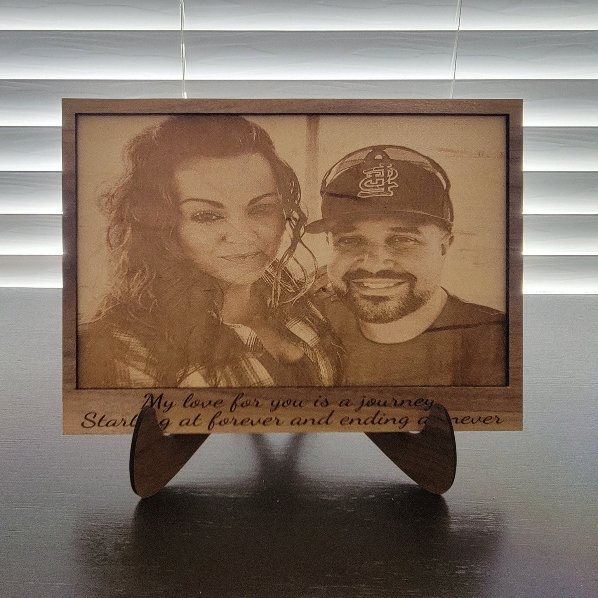 Engraved Wood Photo