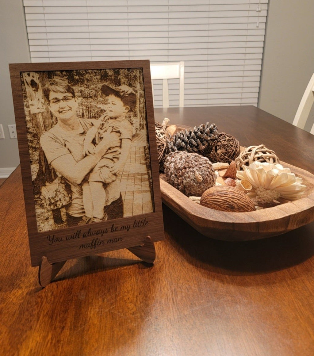 Engraved Wood Photo