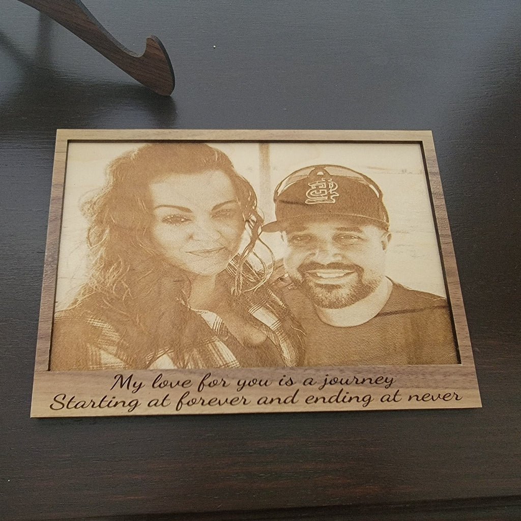 Engraved Wood Photo