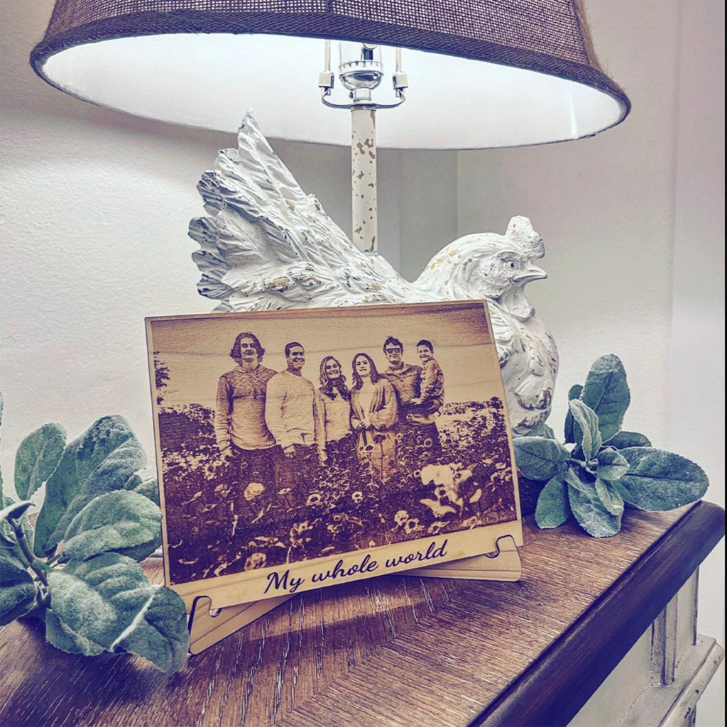 Engraved Wood Photo