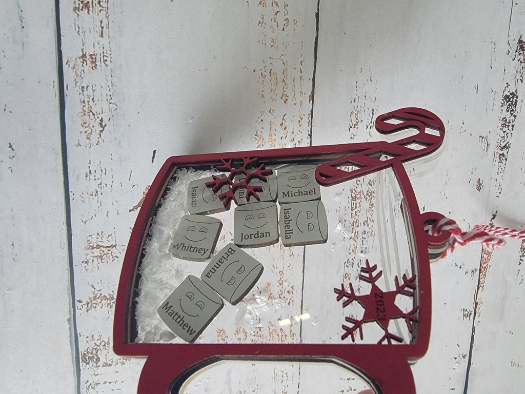 Family Christmas Ornament Hot Chocolate Edition