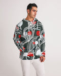 CREATIVE RED AND BLACK SWIRLS CREATED BY FLIPSTYLEZ Men's Hoodie