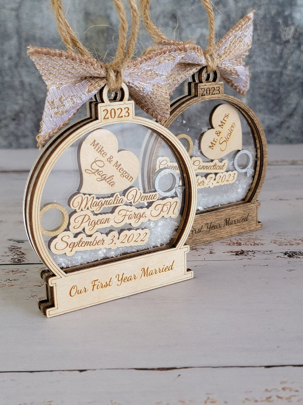 First Christmas Married Ornament- Available in Any Year!