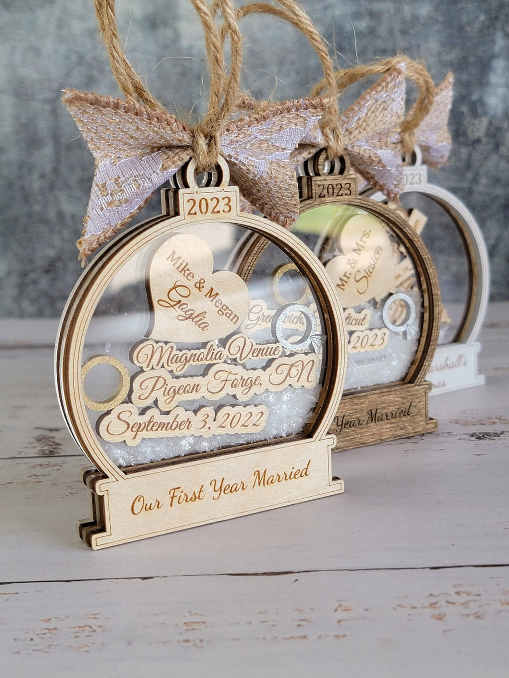 First Christmas Married Ornament- Available in Any Year!