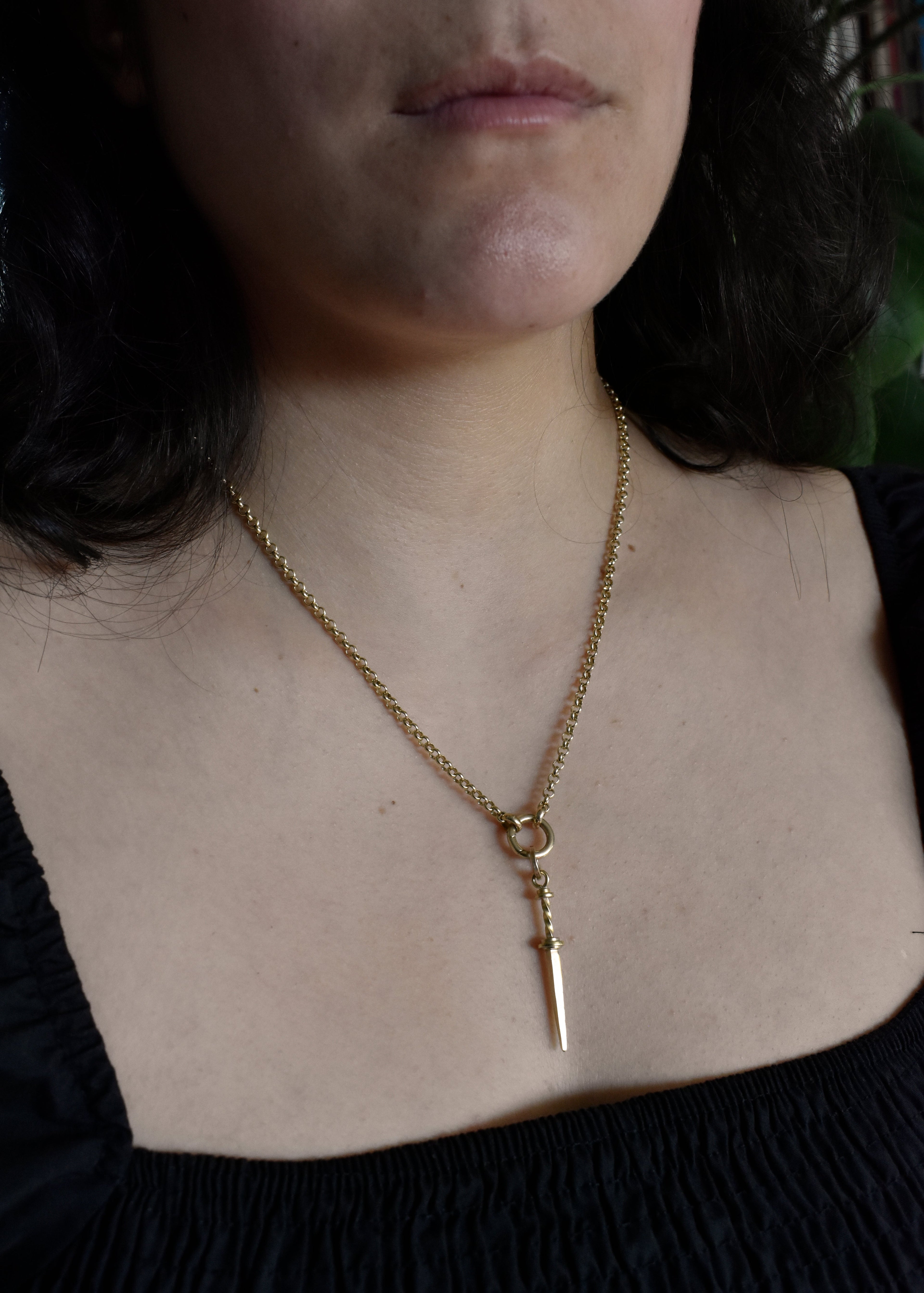 Rondel Dagger Pendant Charm