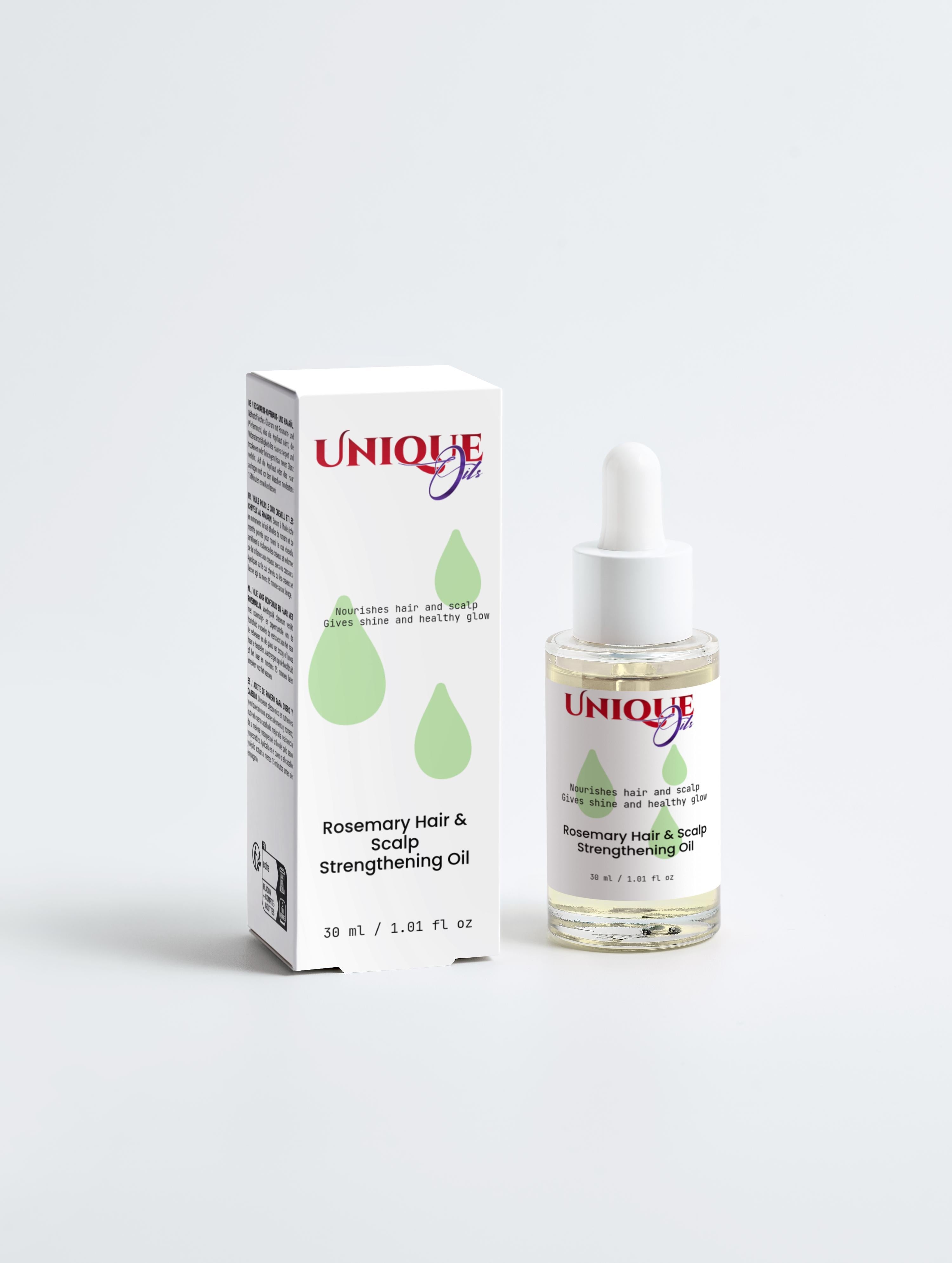 UNIQUE OILS Rosemary Hair & Scalp Strengthening Oil