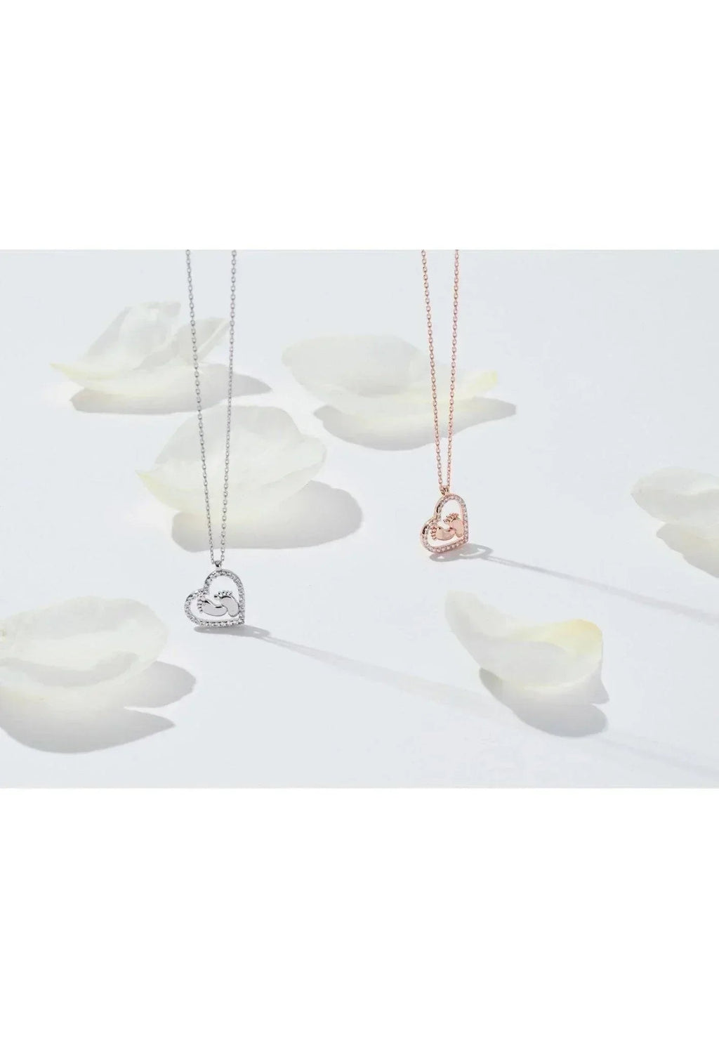Heart Mum Pendant Necklace Rosegold