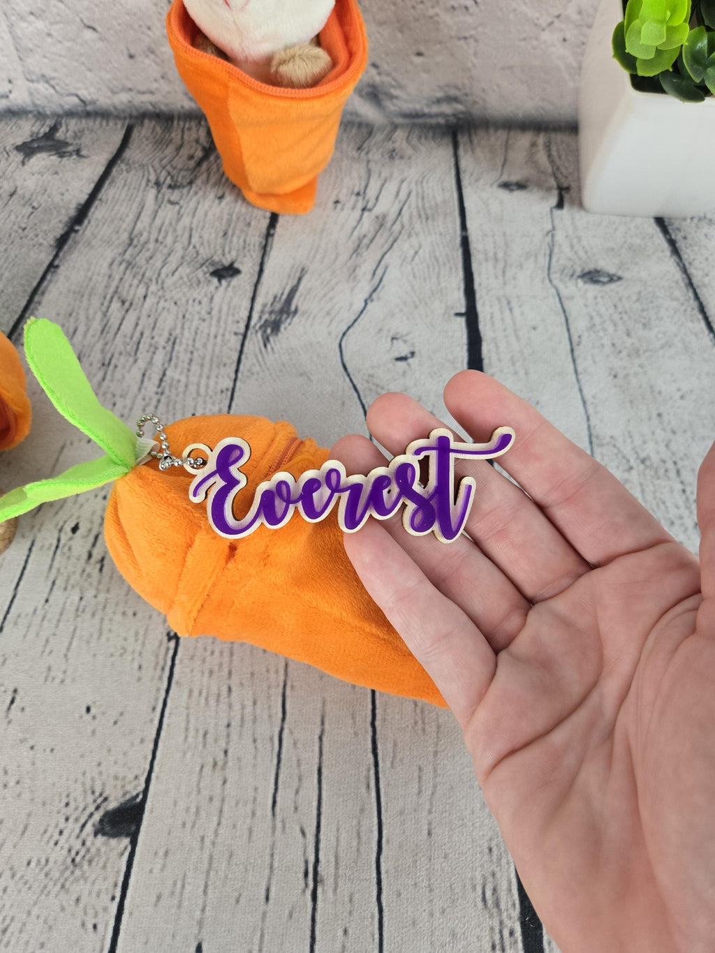 Personalized Bunny Rabbit Key Chain