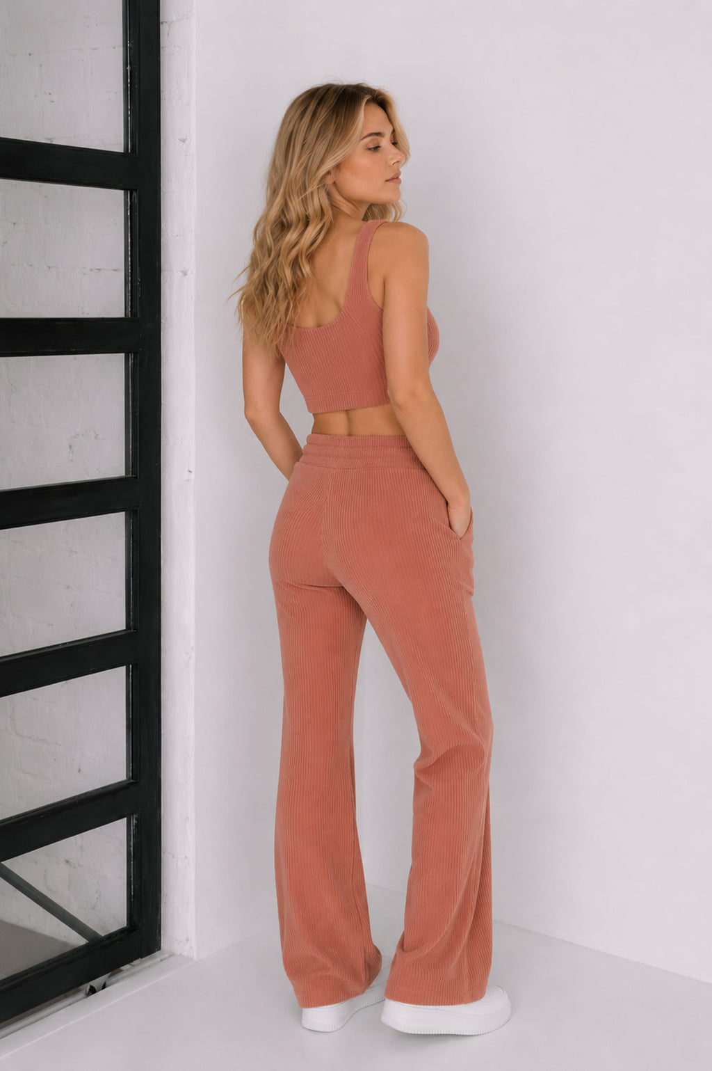 Jules Waffle Knit Organic Cotton Drawstring Pant