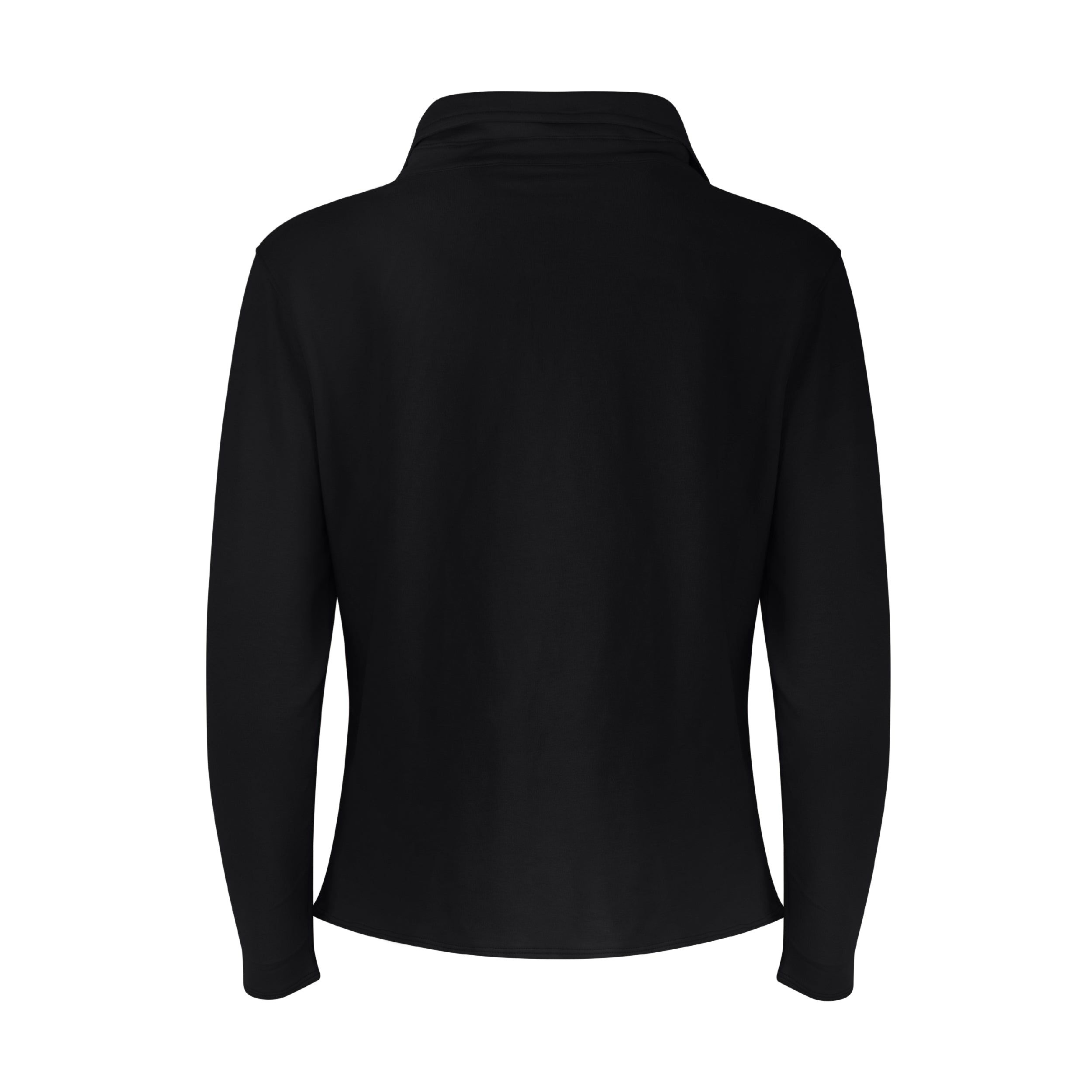 Khloe Cotton V-Neck Henley - Nero