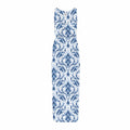 Krista Twist Dress - Blue Ikat