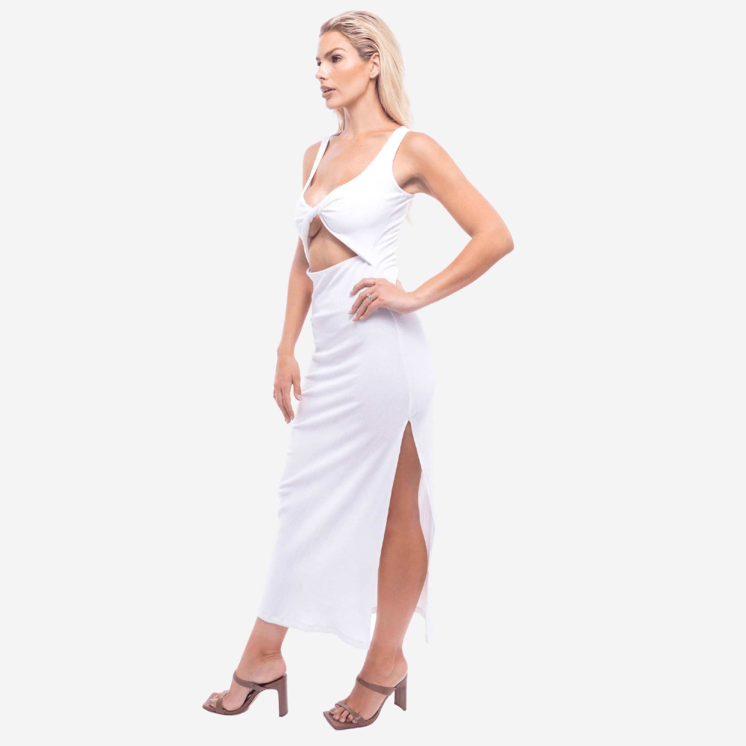 Krista Twist Dress - Ivory
