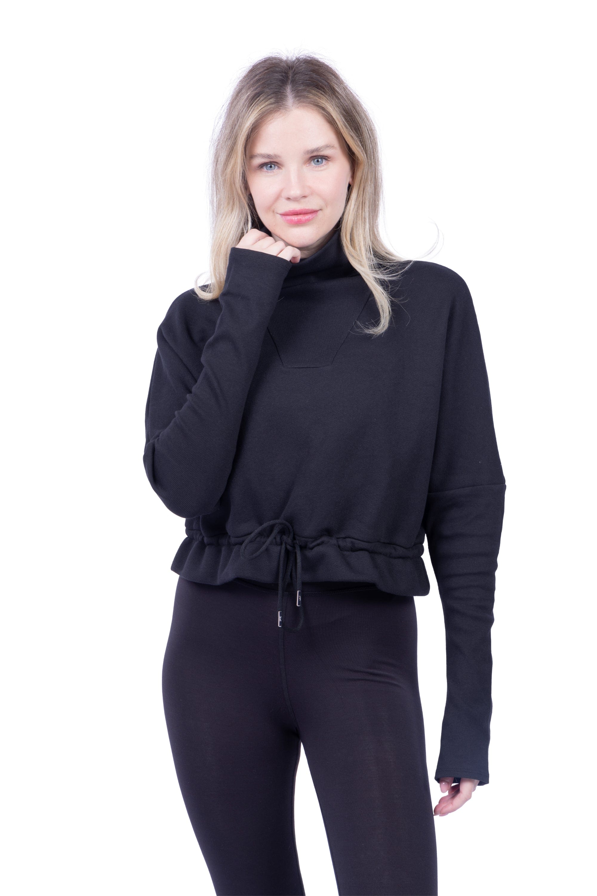 Britney Organic Cotton Roll-Neck Sweatshirt