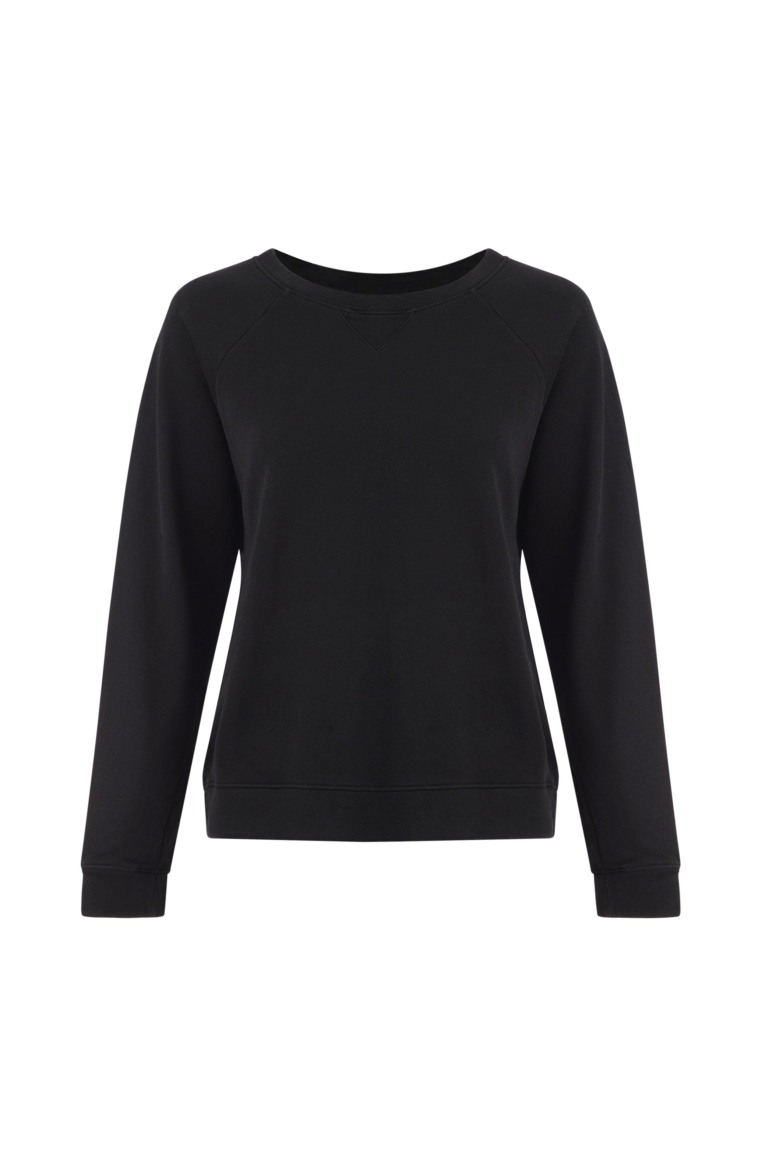 Melody Everyday Organic Cotton Pullover Sweatshirt - Black