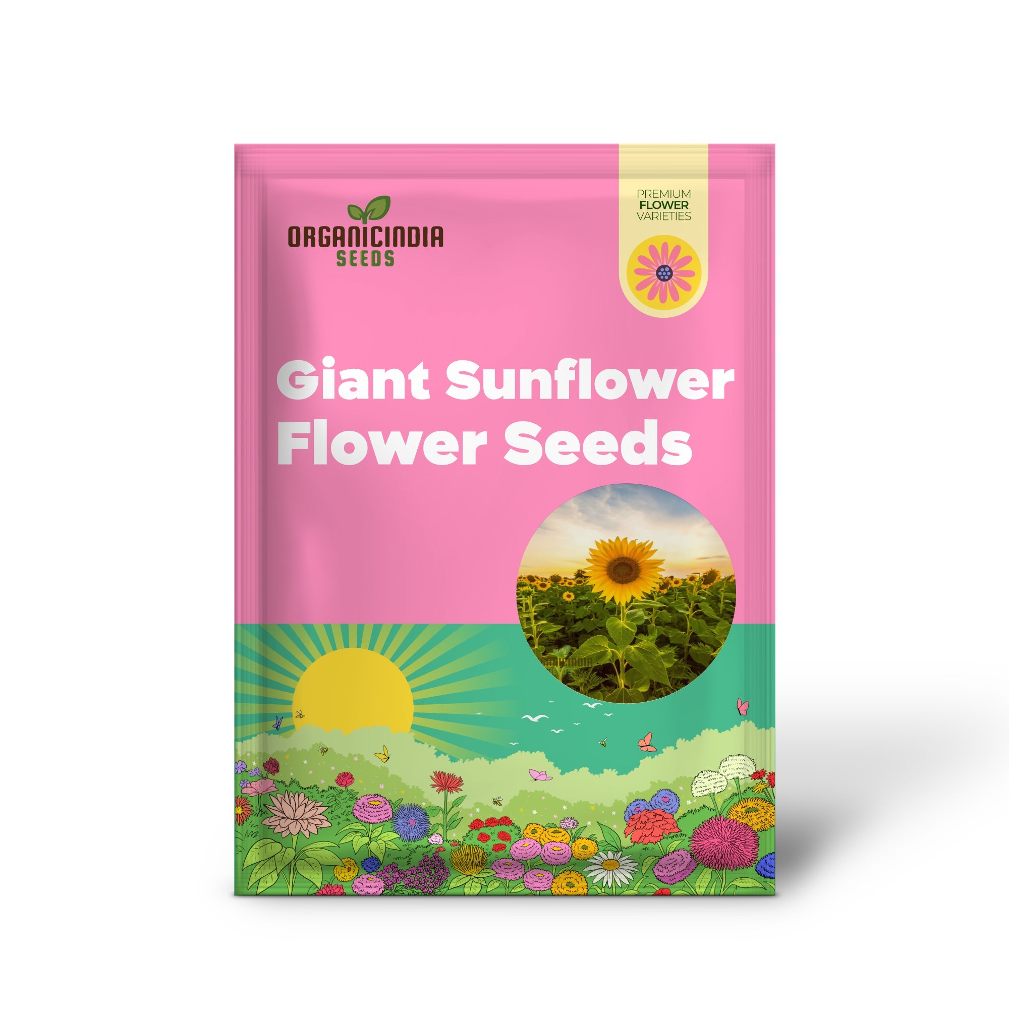 Edible Giant Sunflower Seeds – Grow Mammoth Sunflowers for Backyards, Kids Gardens, Pollinator Spaces & Seed Harvesting