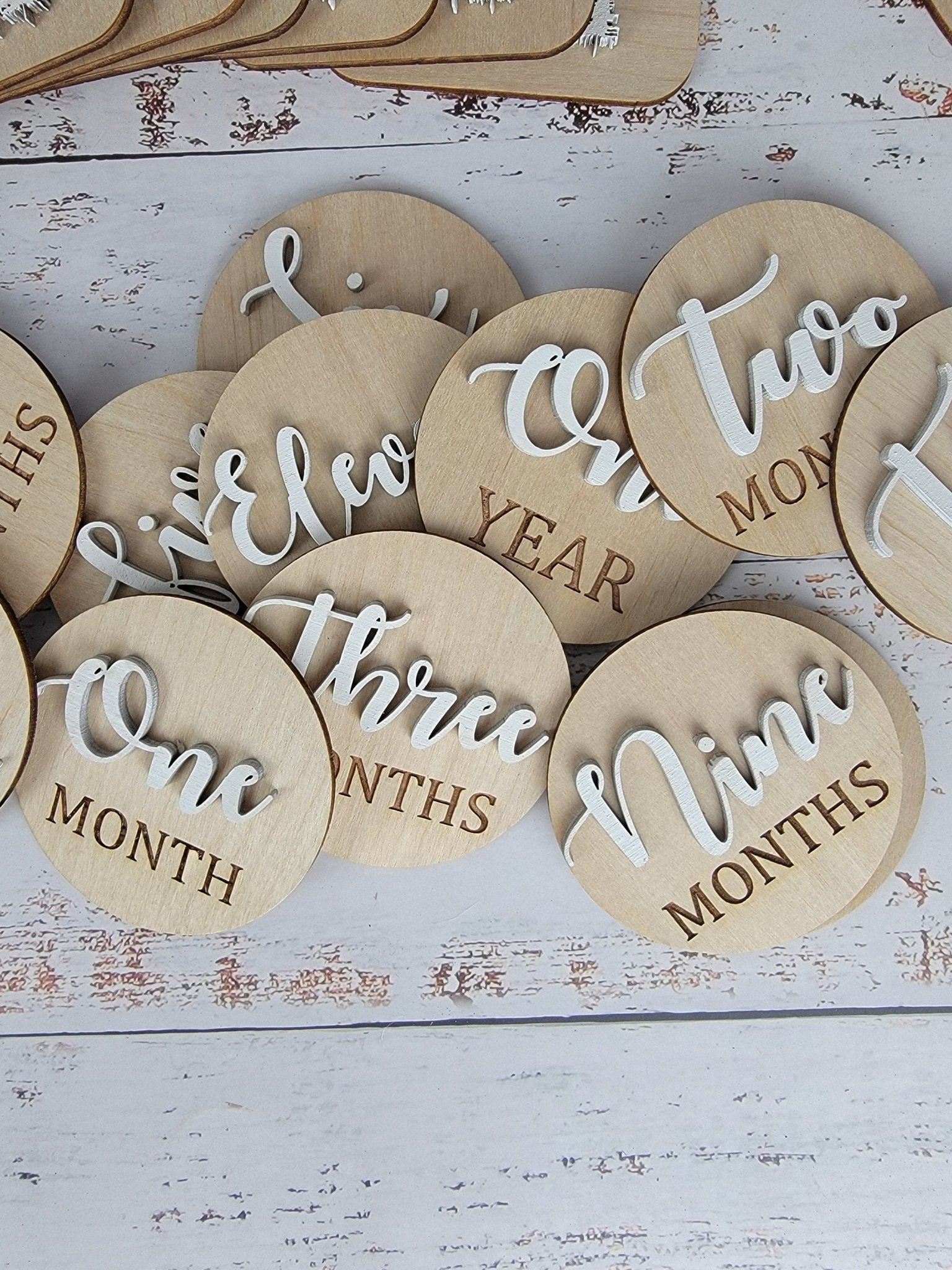 Monthly Wooden Milestone Photo Prop