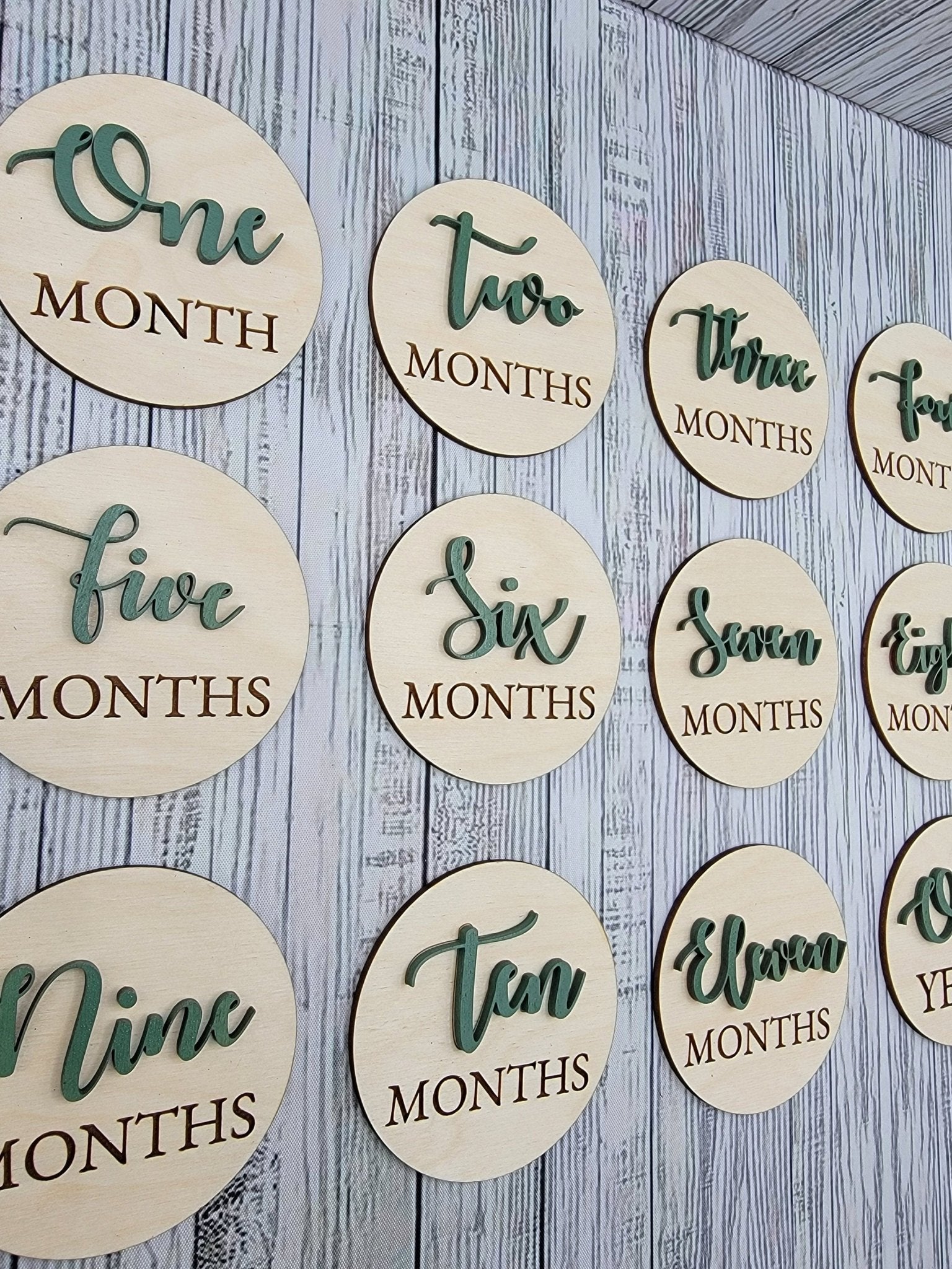 Monthly Wooden Milestone Photo Prop