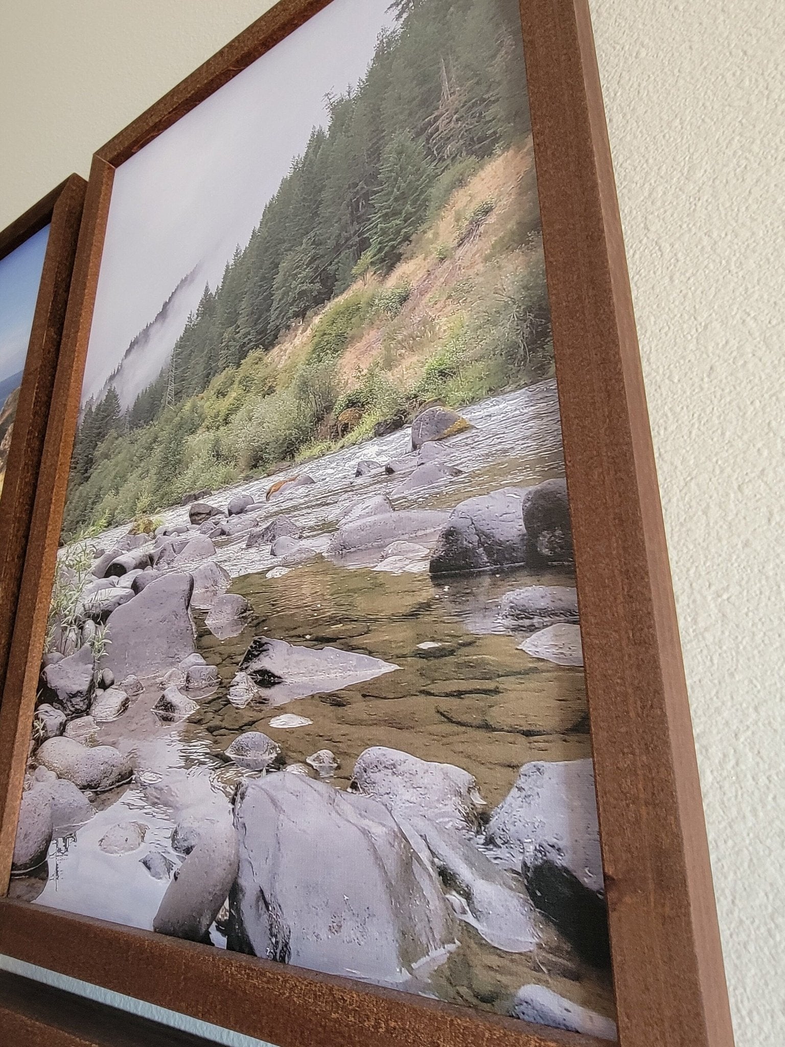Original Mountain Photography on Printed Canvas-embossed material. Woodland Home Decor. Mountain Wall Art. Oregon Mountain Wall Art. Limited