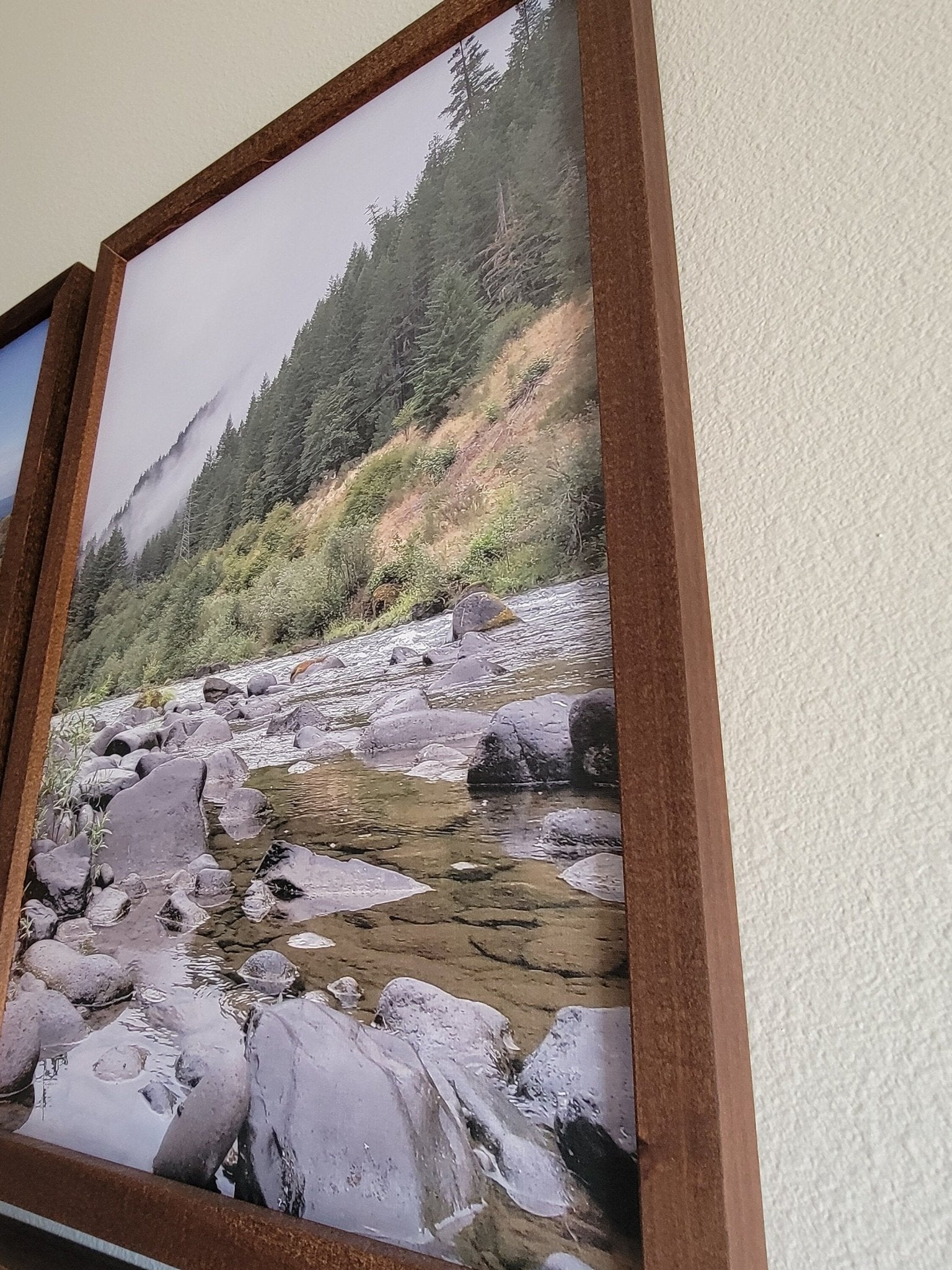 Original Mountain Photography on Printed Canvas-embossed material. Woodland Home Decor. Mountain Wall Art. Oregon Mountain Wall Art. Limited