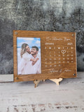 Personalized Couples Picture Frame with Calendar