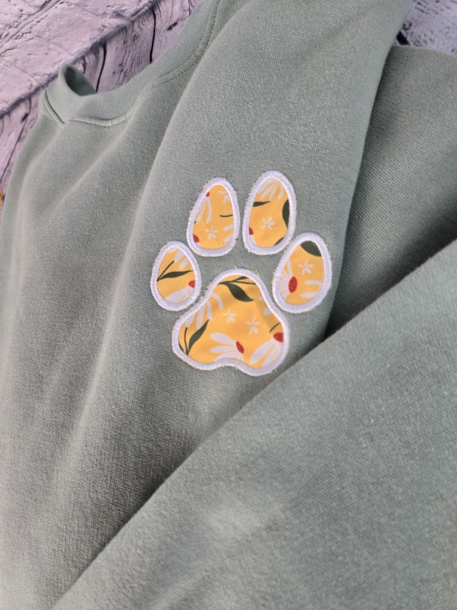 Personalized Dog Bandana With Matching Paw Print Sweatshirt