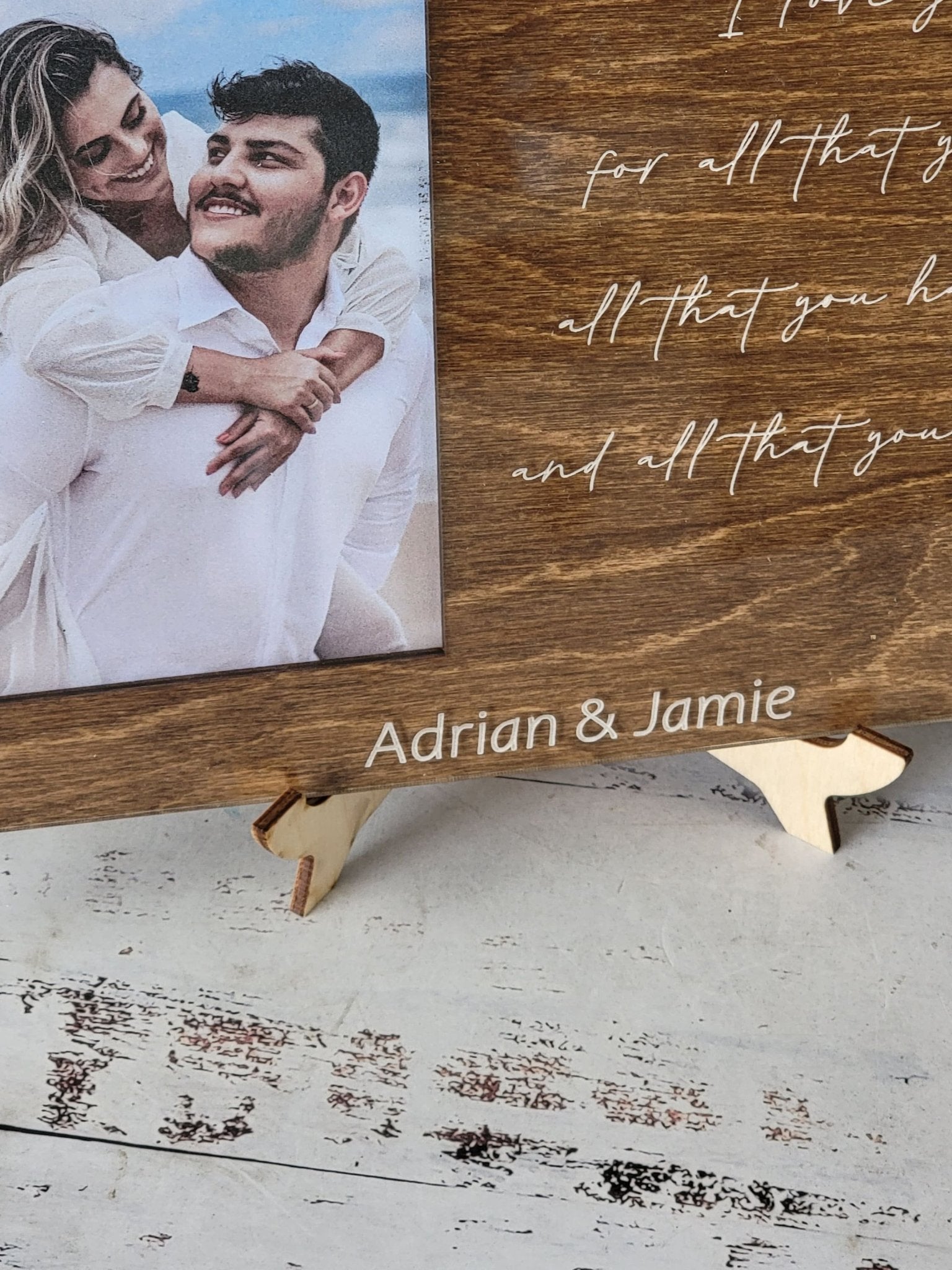 Personalized Engraved Picture Frame- Personalize With Your Favorite Quote or Personal Message