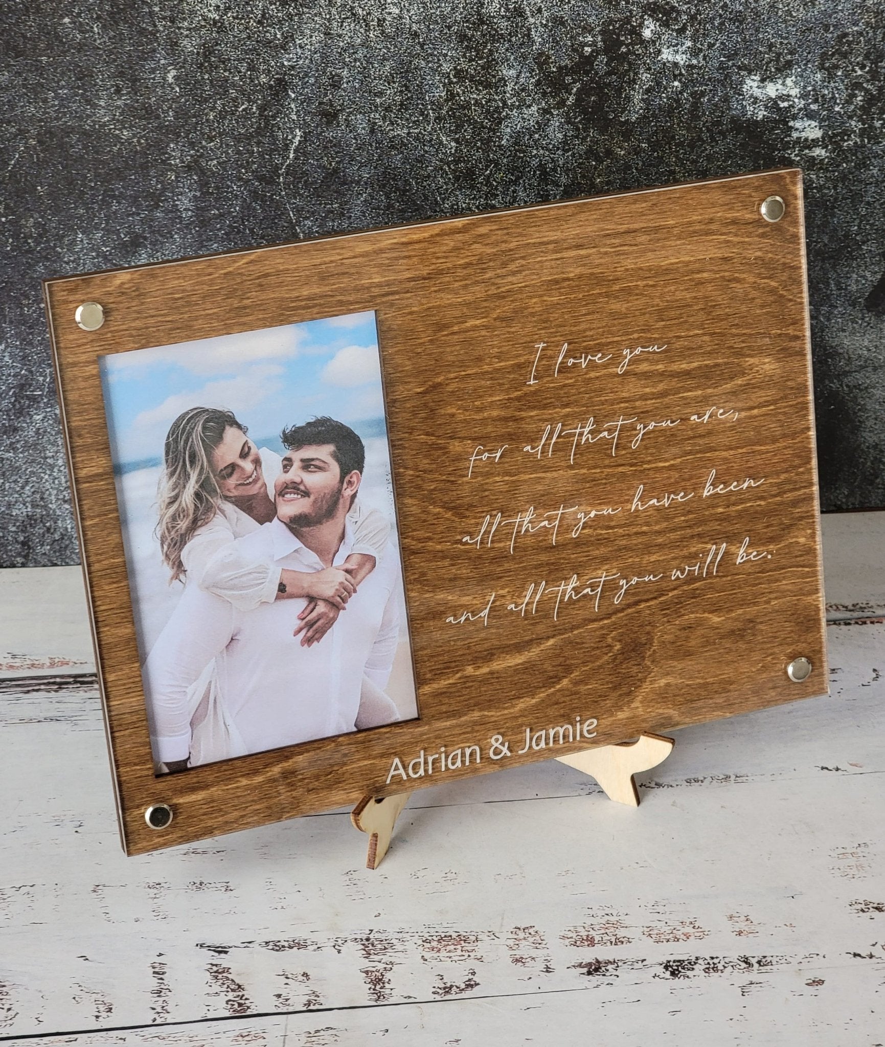 Personalized Engraved Picture Frame- Personalize With Your Favorite Quote or Personal Message