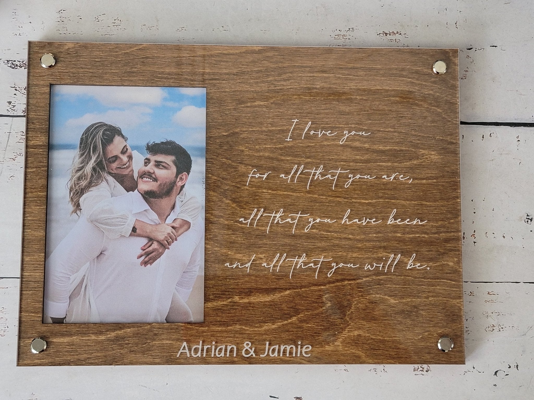 Personalized Engraved Picture Frame- Personalize With Your Favorite Quote or Personal Message