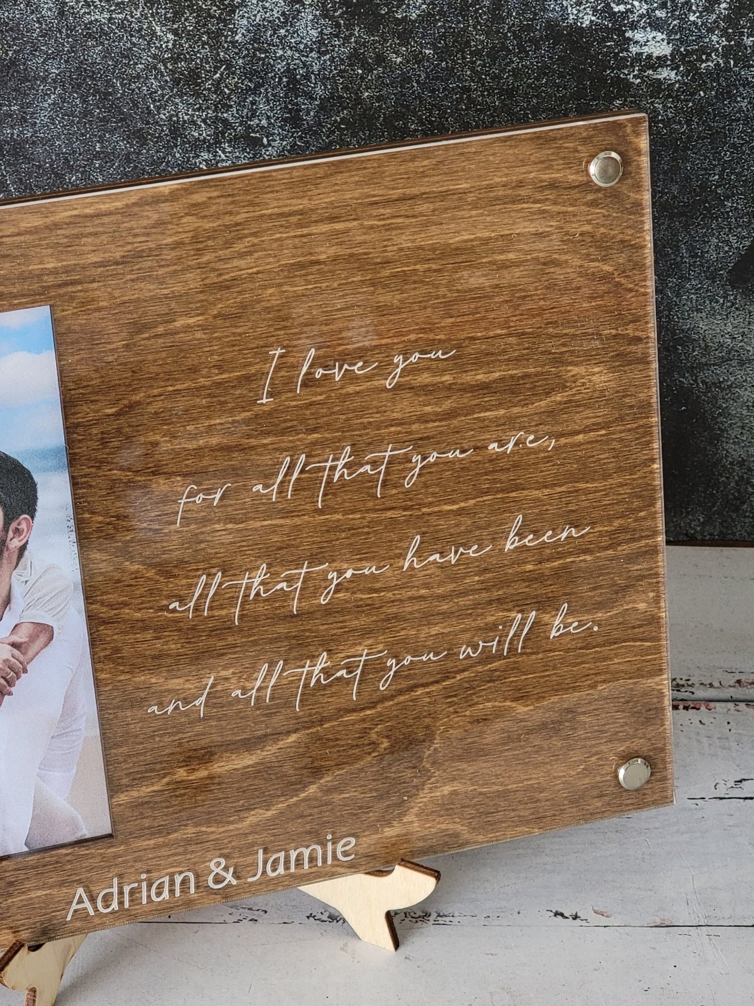 Personalized Engraved Picture Frame- Personalize With Your Favorite Quote or Personal Message