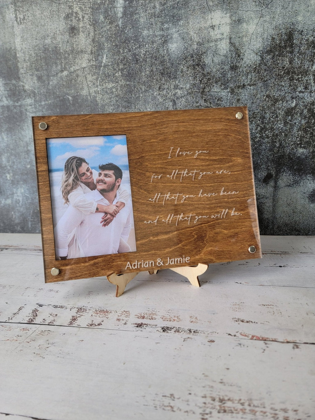 Personalized Engraved Picture Frame- Personalize With Your Favorite Quote or Personal Message