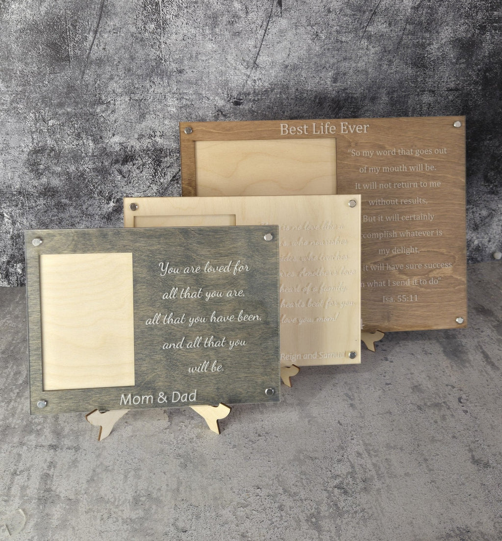 Personalized Engraved Picture Frame- Personalize With Your Favorite Quote or Personal Message