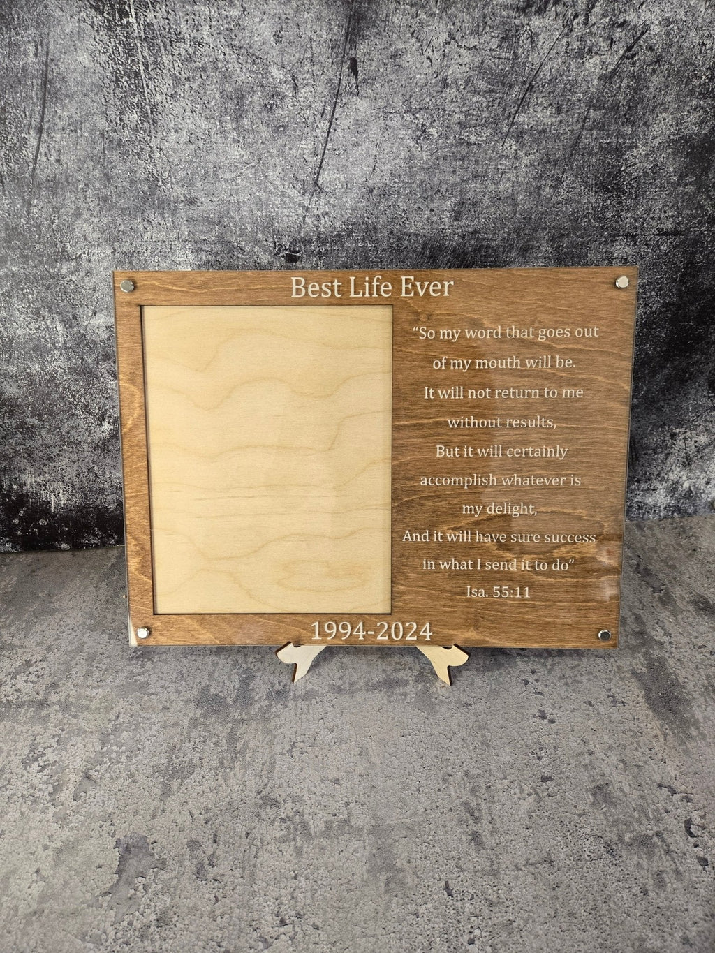 Personalized Engraved Picture Frame- Personalize With Your Favorite Quote or Personal Message