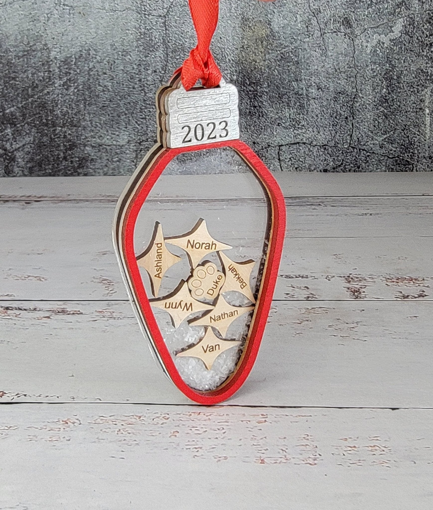 2025 Family Ornament Light Bulb Edition