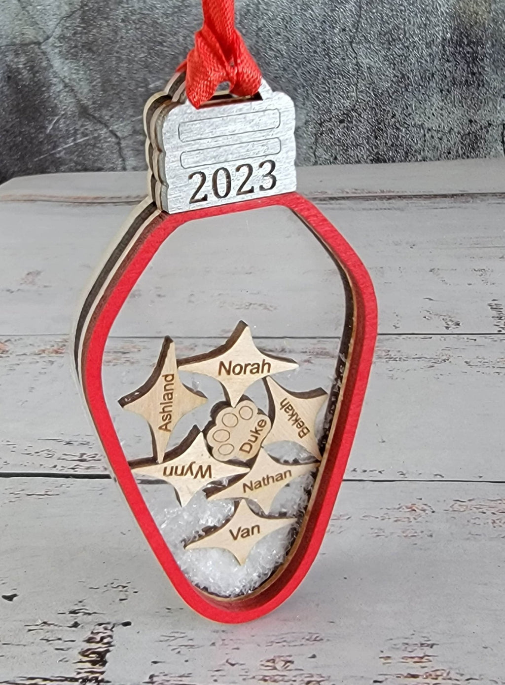 2025 Family Ornament Light Bulb Edition
