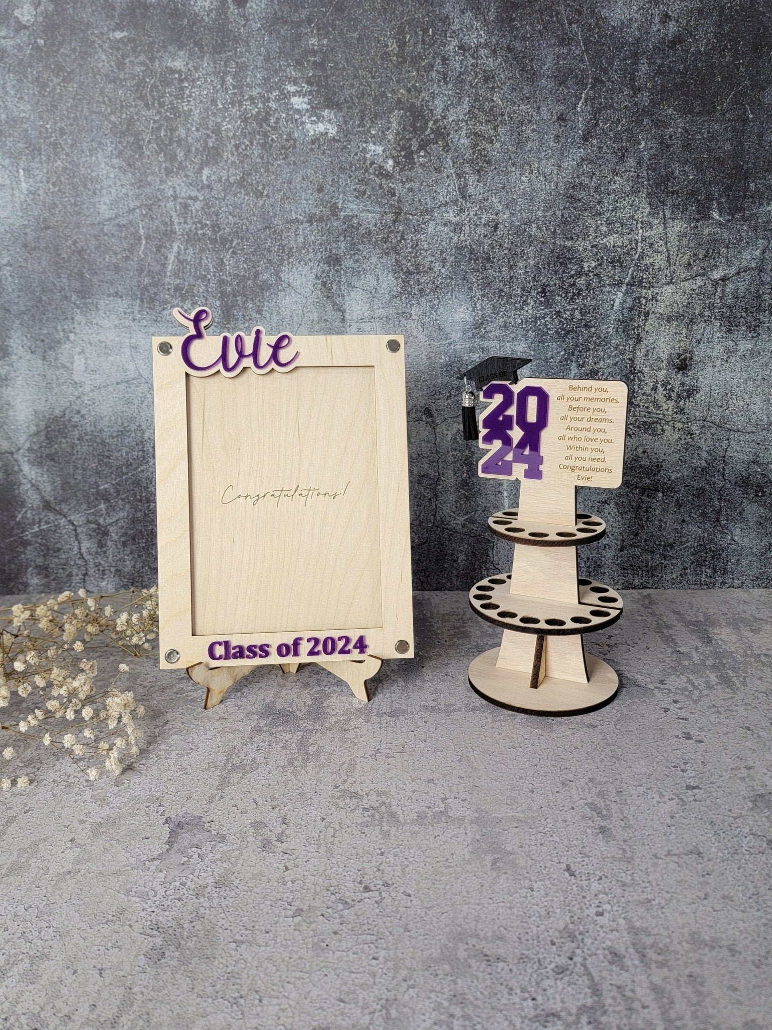 2026 Personalized Graduation Gift Money Holder and Personalized Graduation Picture Frame Combo