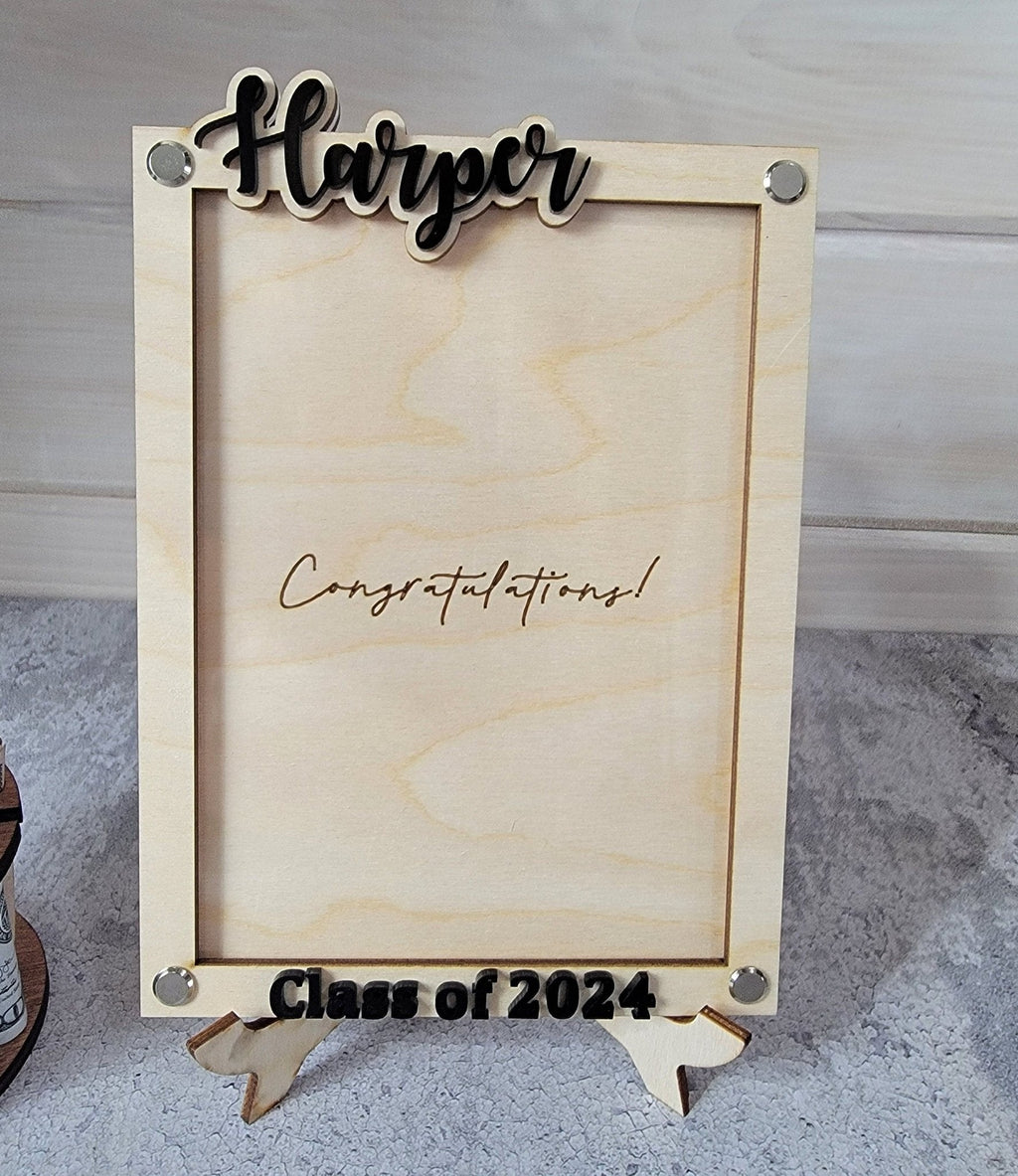 2026 Personalized Graduation Gift Money Holder and Personalized Graduation Picture Frame Combo