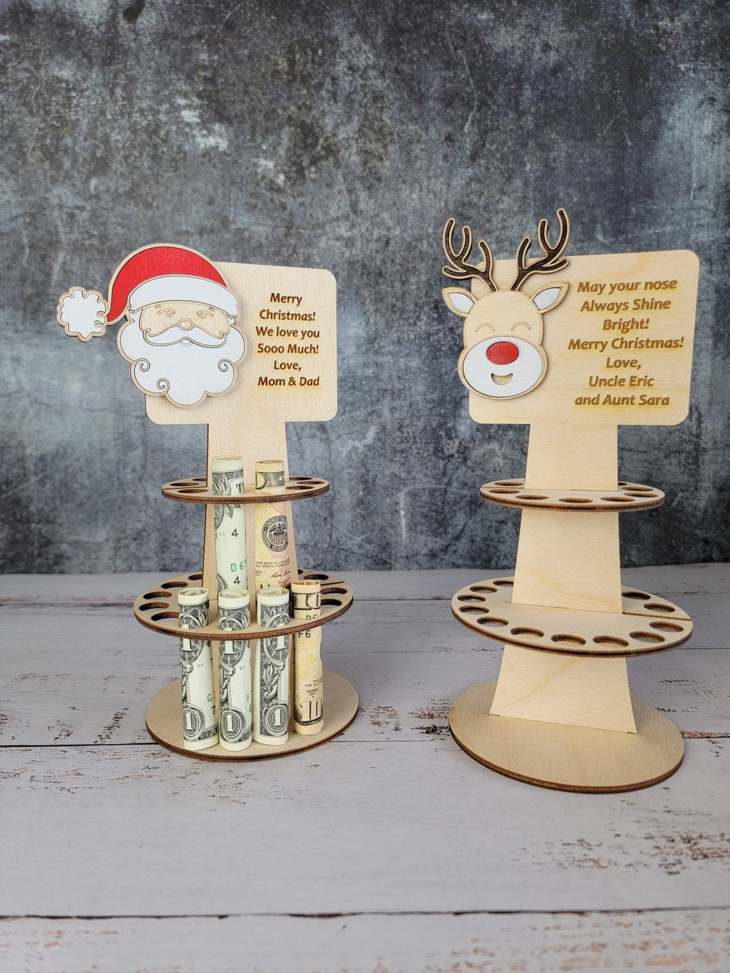 Personalized Tiered Christmas Money Cake