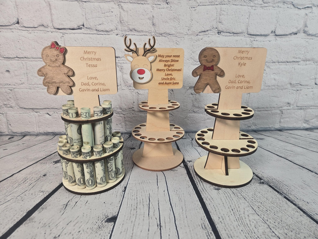 Personalized Tiered Christmas Money Cake