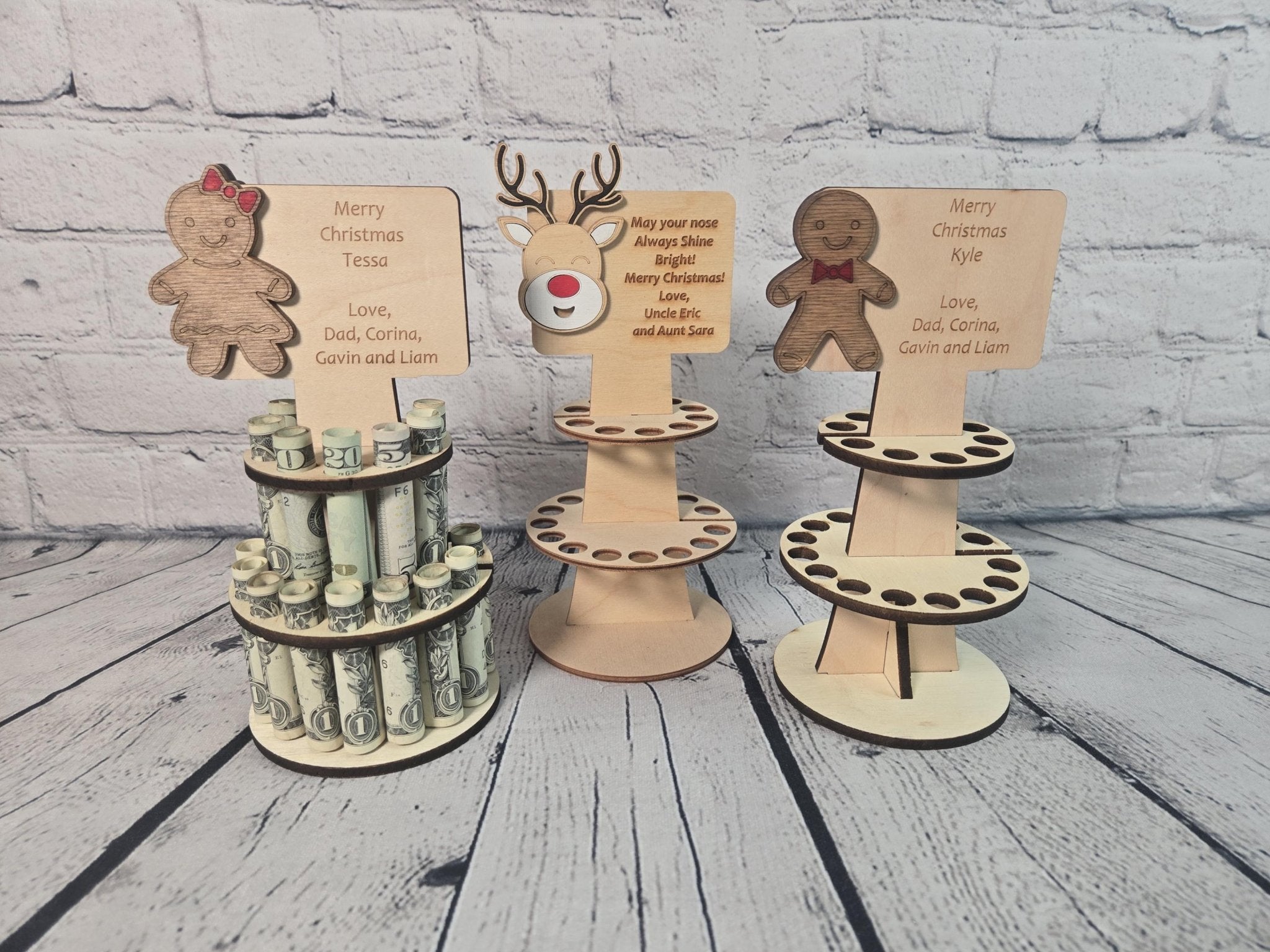 Personalized Tiered Christmas Money Cake