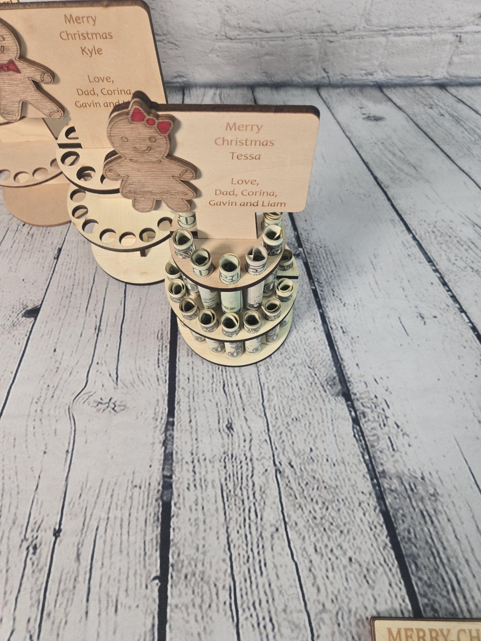 Personalized Tiered Christmas Money Cake