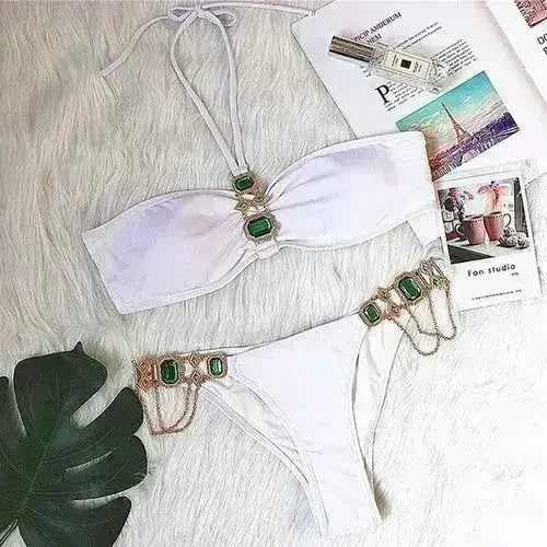 PAYASEN Rhinestone Bikini - Crystal Diamond Swimsuit for Women