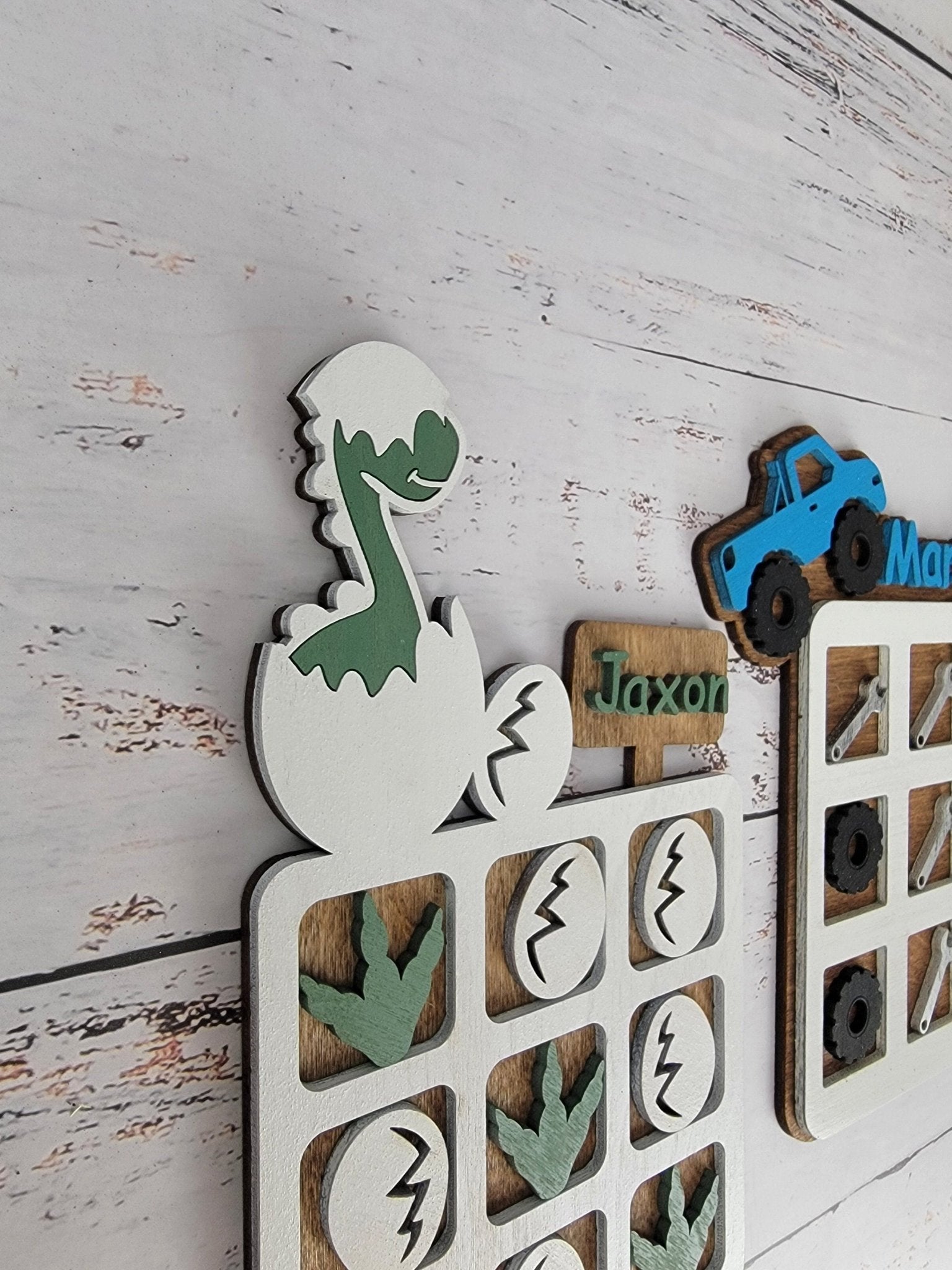 Tic Tac Toe, Easter basket, Monster Truck, Dinosaur, Unicorn.  Birthday Present, Party Favor, Travel Game, Tic-Tac-Toe Board, Games for Kids