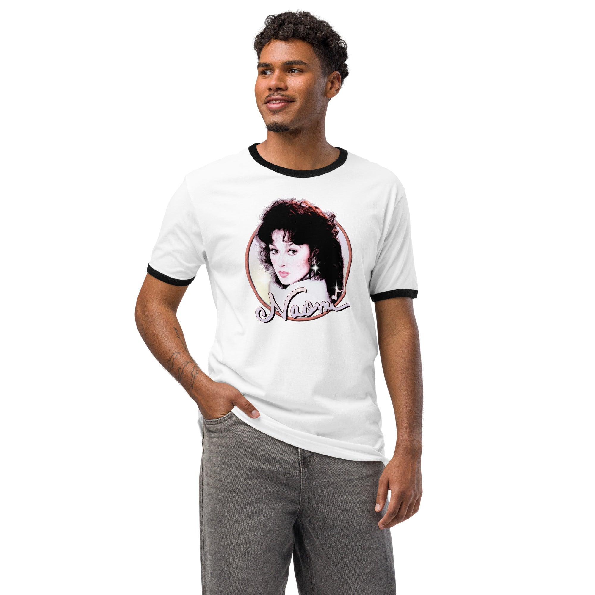 Naomi Retro Glow Unisex Ringer T-shirt