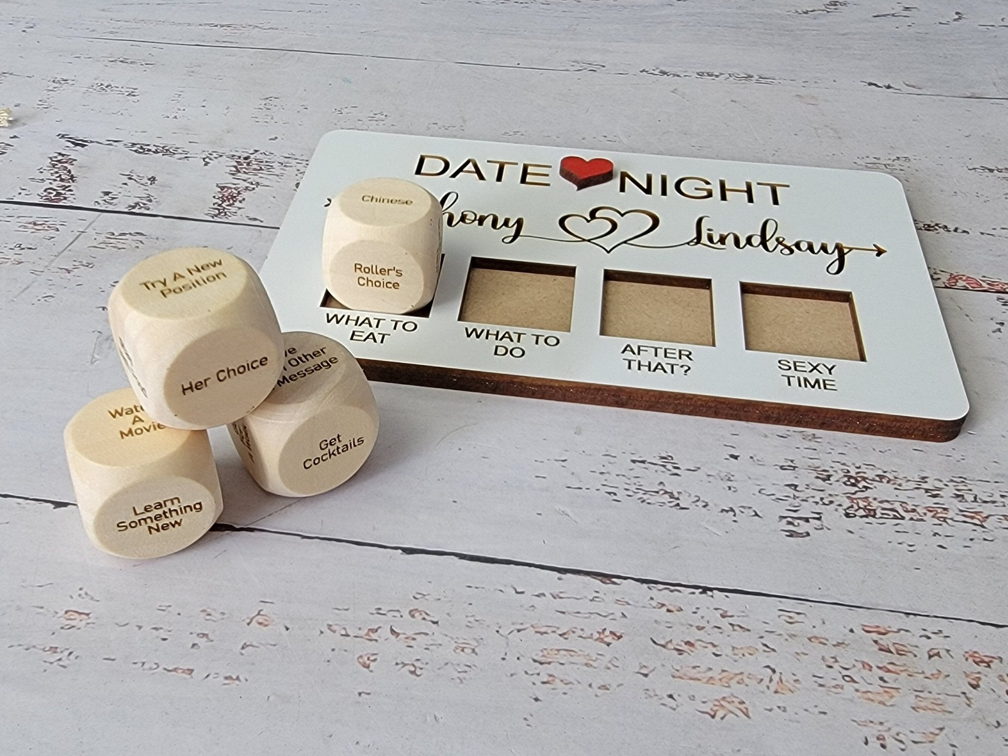 Valentines Gift, Couples date decision dice-Personalized Valentines Gift- Date night