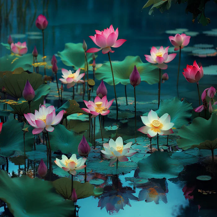 Lotus Seeds (Premium Mix Lotus Flower Seeds) - Vibrant Mixed Bloom Colors