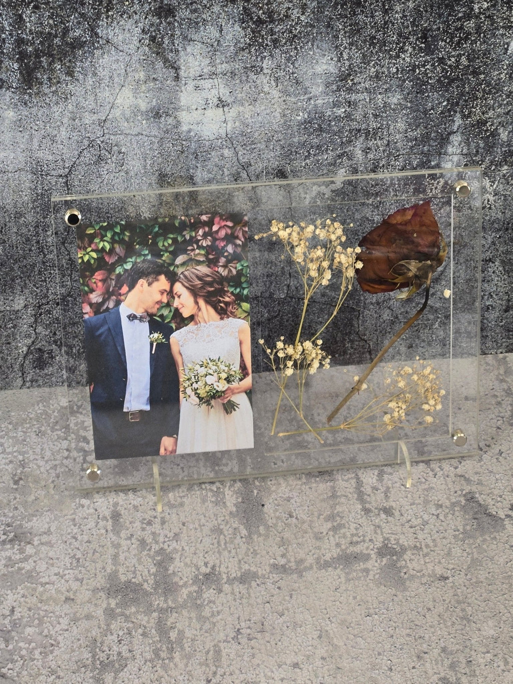 Wedding Picture Frame - Add Your Own Pressed Flowers