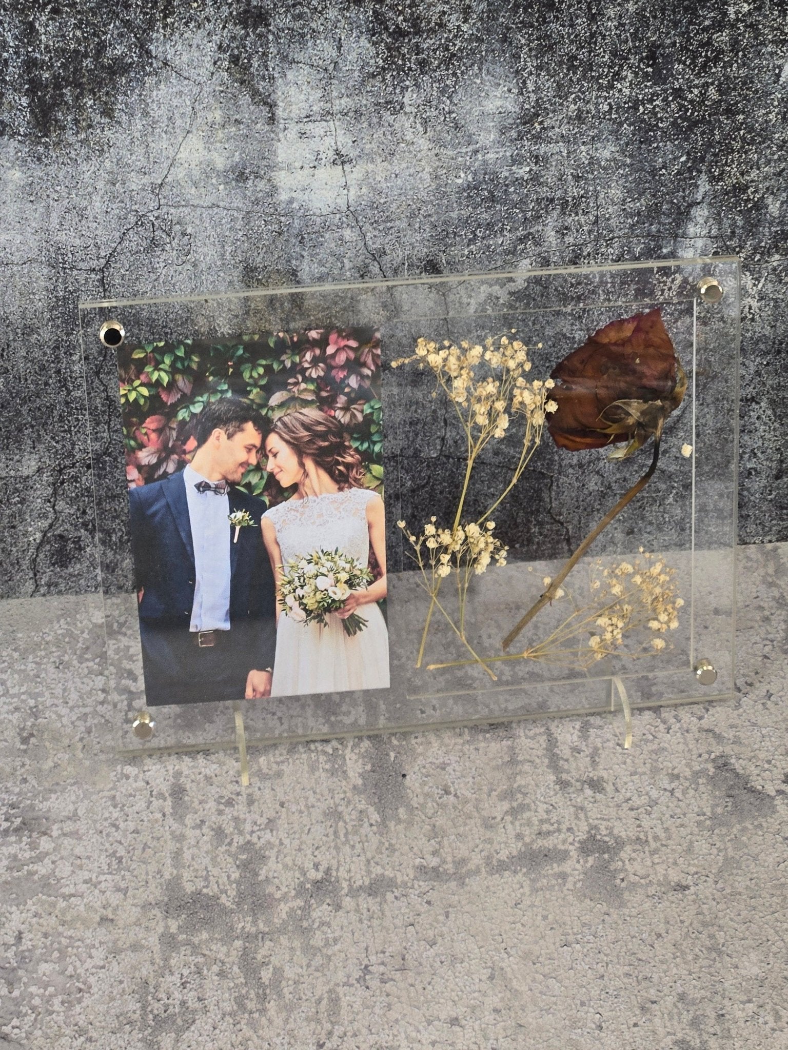 Wedding Picture Frame - Add Your Own Pressed Flowers